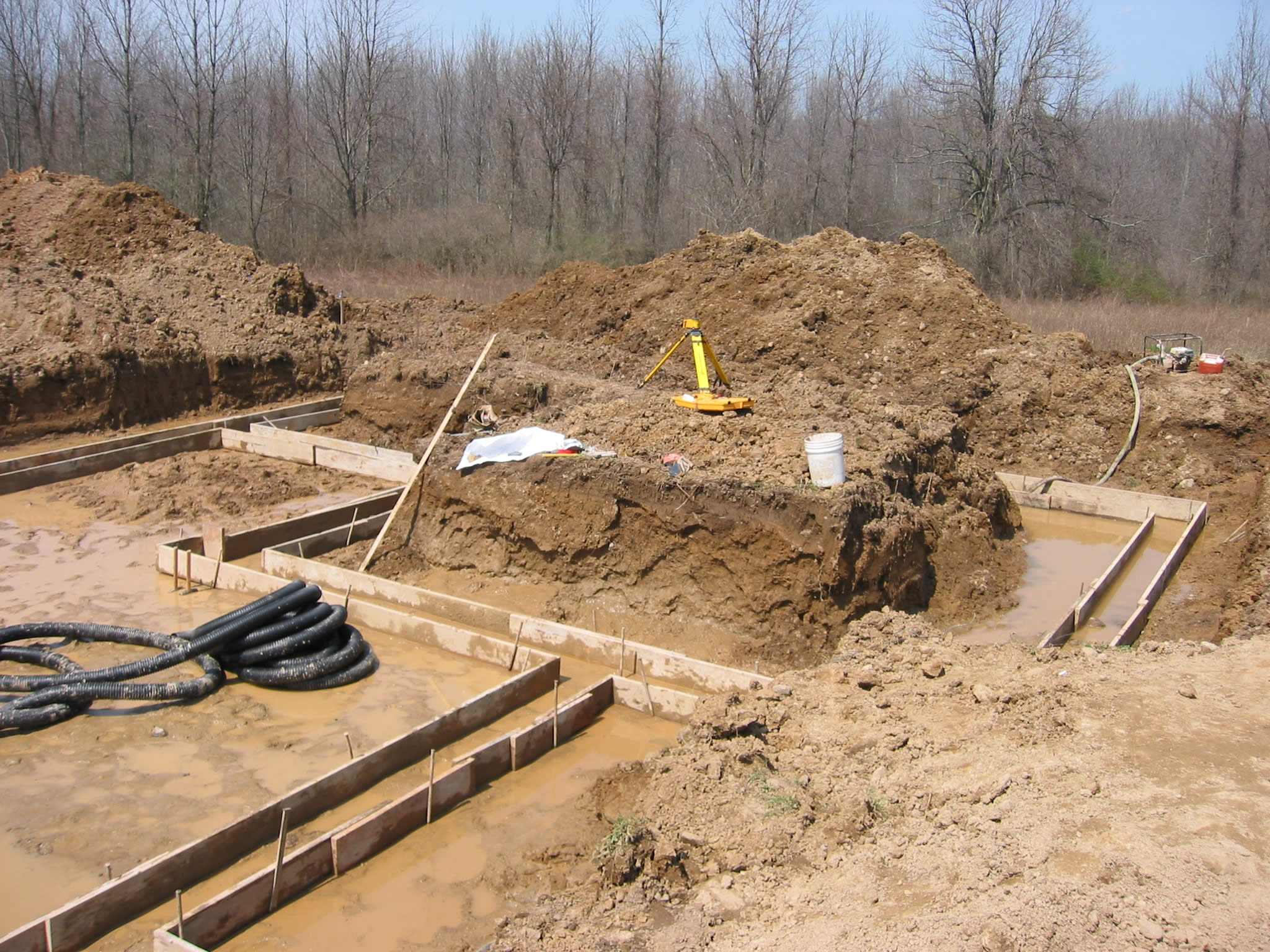 Our footers for the Poured Concrete Foundation