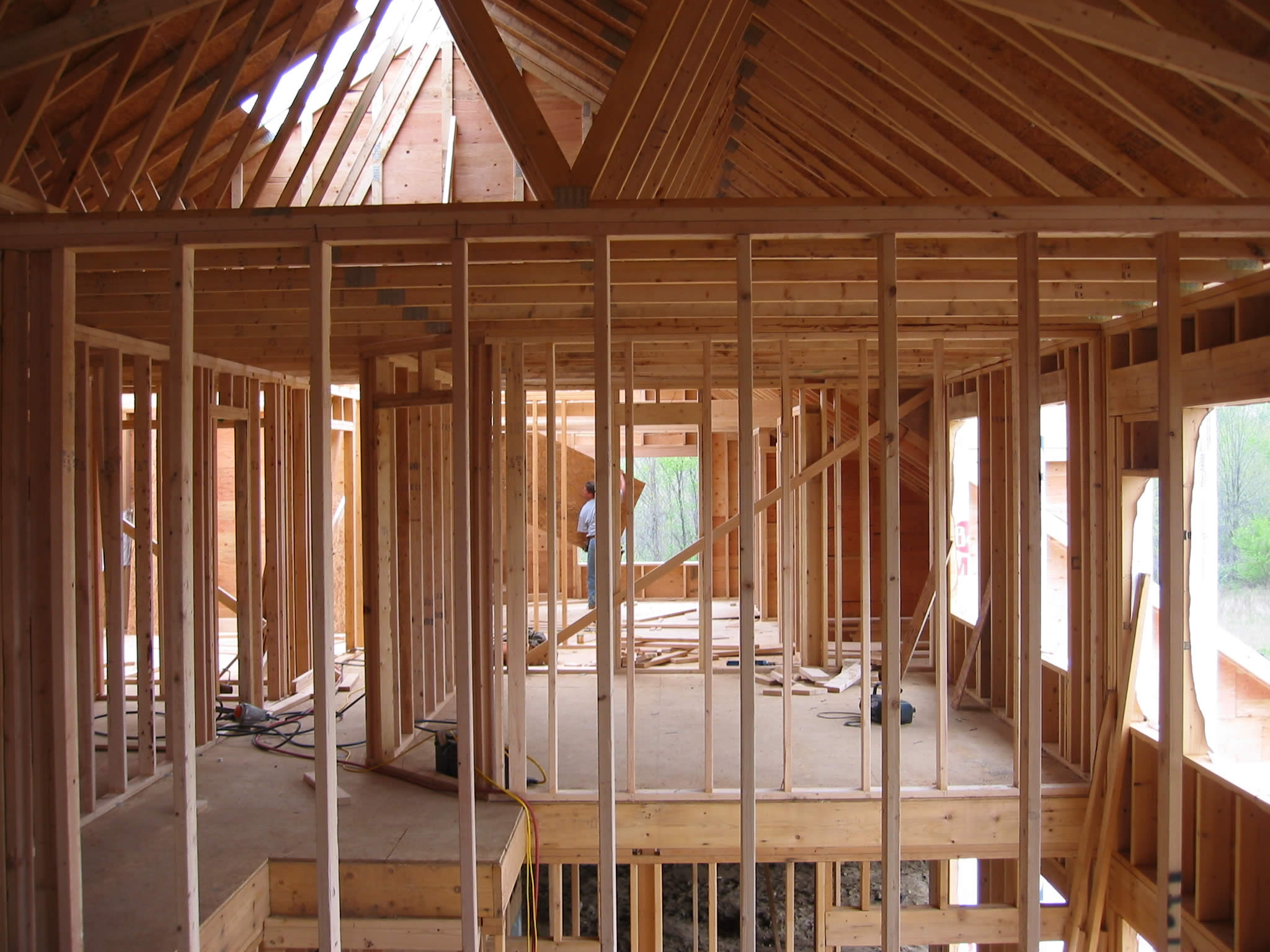 View over foyer from master bedroom.